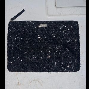 Kate spade black sequined wallet